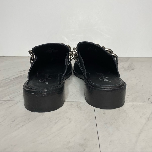 New! Free People Vida Black Leather Mule 10 - Picture 3 of 13